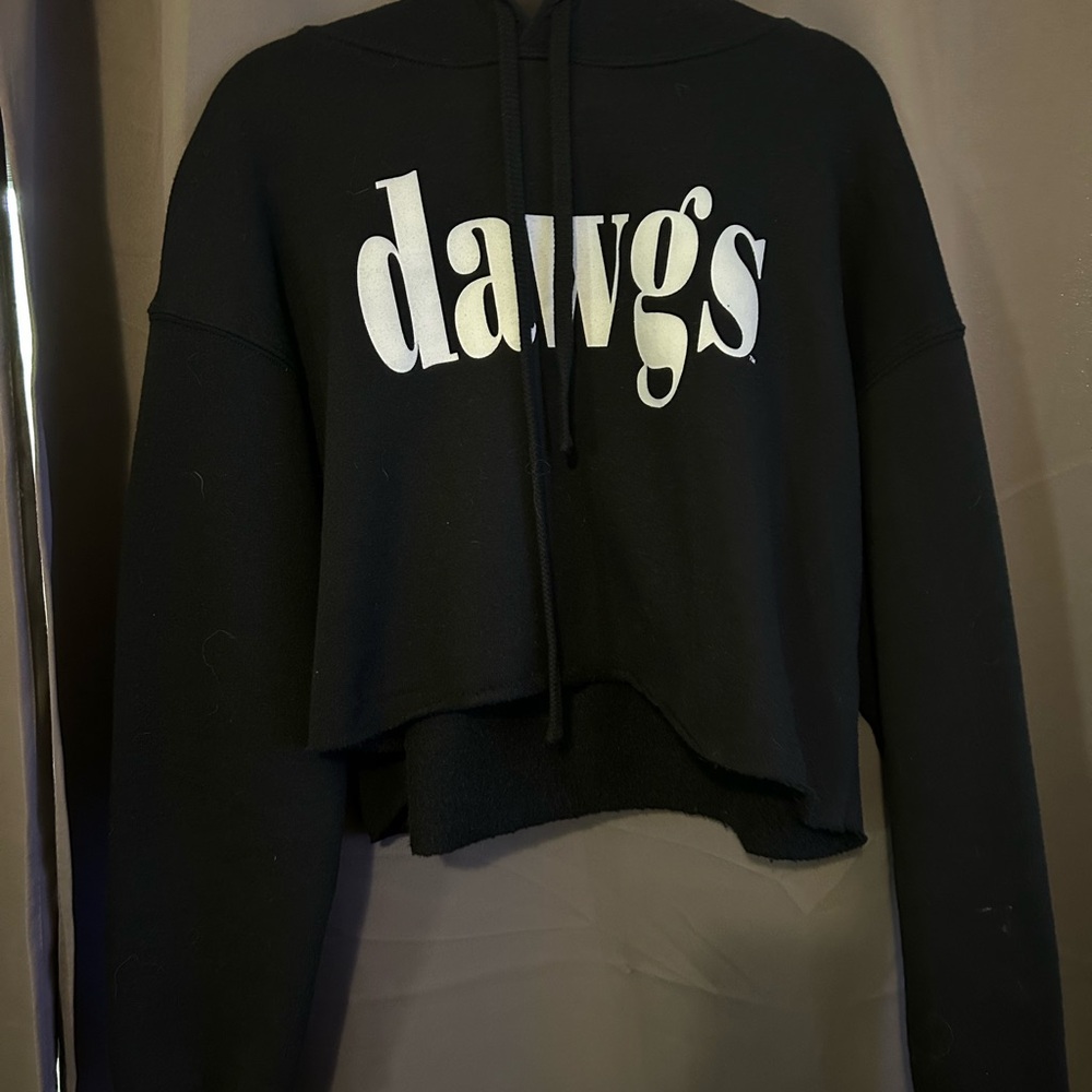Black Cropped Hoodie